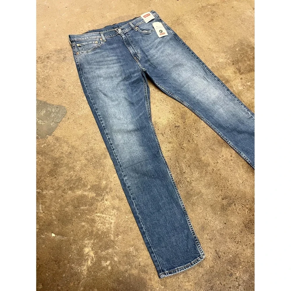 Levi's 512 Slim Taper Fit Jeans Mens 38x34 Blue Denim‎ Cotton Stretch High Rise